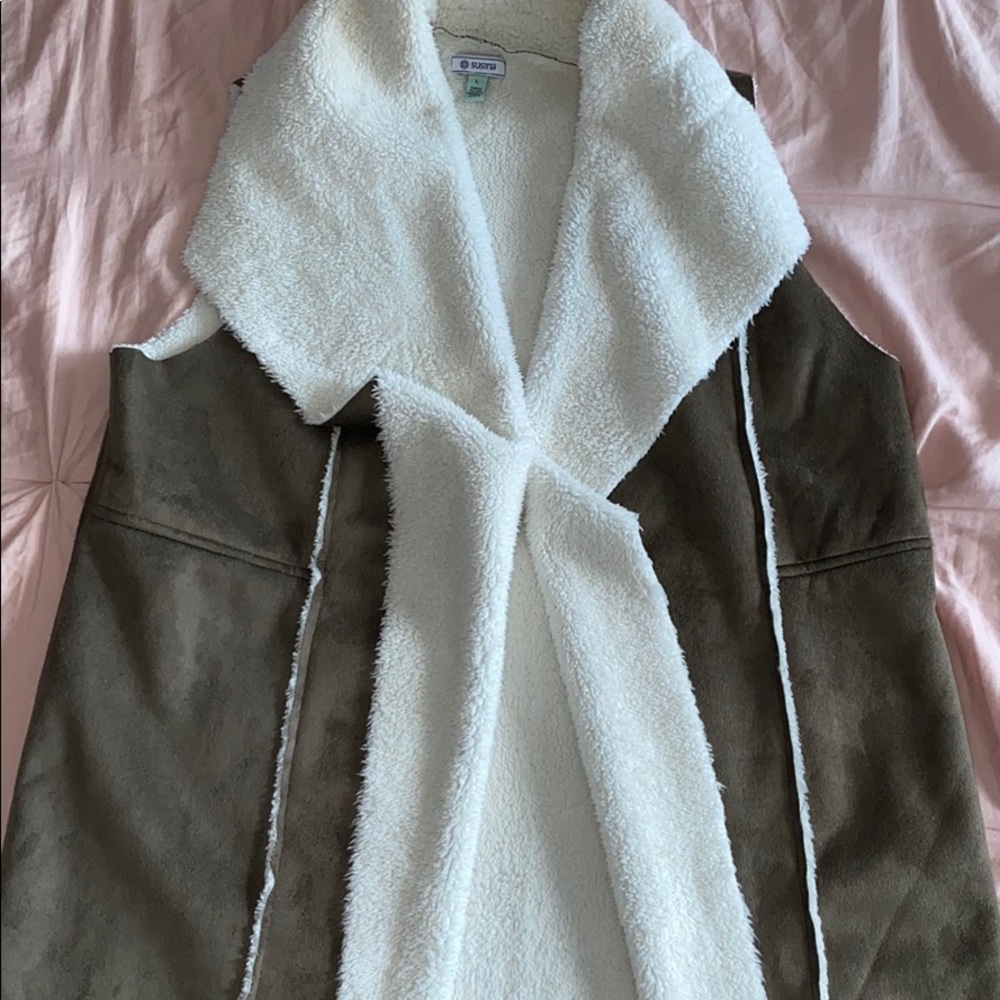Faux Fur & Suede Vest